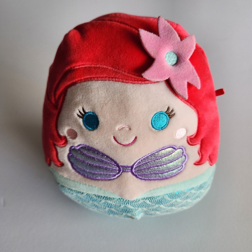Squishmallows Disney Ariel The Little Mermaid Plush Red Hair Mermaid Tail 5 inch